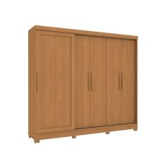 Guarda-Roupa Casal Molina com Pés 5 Portas 4 Gavetas Canela