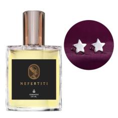 Perfume Feminino Nefertiti + Brinco Prata Estrela - Essência do Brasil