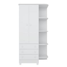 Guarda-Roupas Infantil 2 Portas 3 Gavetas e Nichos Encanto Feliz -Bran