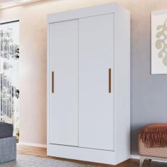 Guarda-Roupa Solteiro Lyon 2 Portas 2 Gavetas Branco - Doripel