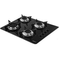 Fogão Cooktop V400 Preto Inox 4 Bocas Bivolt - Fogatti, Bivolt