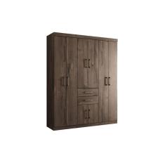 Guarda Roupa Solteiro Verona 8.2 8 Portas E 2 Gavetas Ébano - Santos Andirá