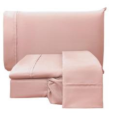 Jogo De Cama Lençol Casal Conforto Percal 300 Fios 4 Peças - Rosê