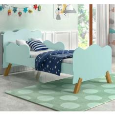Mini Cama Infantil Com Guarda Nuvenzinha Verde