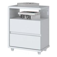 Mesa de Cabeceira Campeche 2 Gavetas Henn D07-10