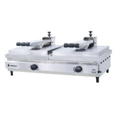 Chapa Sanduicheira a Gás Conjugada de Aluminio Venâncio 70 cm com Pren