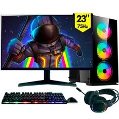 Computador PC Gamer completo 2Eletro RGB, Intel Core i7, 16GB RAM, SSD