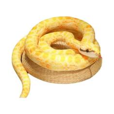 Cobra Artificial de Pelúcia - Amarela, Laranja e Verde - Decoração de 