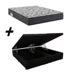 Cama Box Baú Queen + Colchão Ortobom Iso 1.0.0 Ortopillow D33 68x158x1