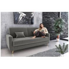 Sofá Cama Emília 2 Lugares 190cm Cinza Matrix, Cinza, 3