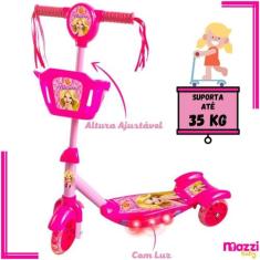 Patinete Infantil 3 Rodas Princesas Menina Rosa Dm Toys 5027