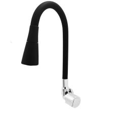 Torneira Cozinha Conic Preta 2 Jatos C40 Parede 1/4 De Volta