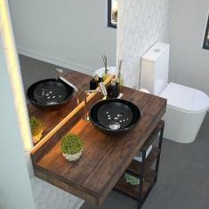 Kit Cuba R30 com Válvula Click 1 Polegada G e Sifão Cromado e Flexível Compace Preto