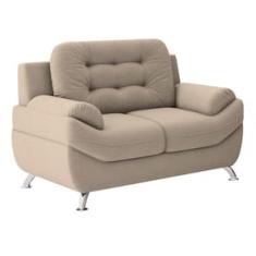 Sofá 2 Lugares Linoforte Mercury Revestido em Tecido Suede - 150cm de largura
