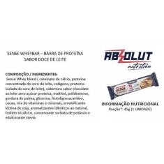 Caixa de barra de Proteína Sense Whey Bar com 12 unidade - Absolut Nut