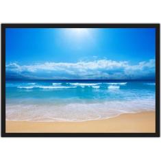 Quadro Decorativo Praia Mar Sol Paisagem Natureza Decorações Com Moldu