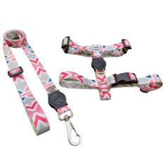 Peitoral com guia para cachorro modelo H coleira de passeio Facepet, C