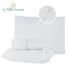 Jogo de Cama Casal Padrão 3 Peças 400 Fios Micropercal Ponto Palito - 