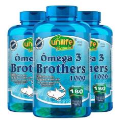 Kit 3 Ômega 3 Brothers 1200Mg 180 Cápsulas Unilife