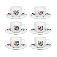 Conjunto De 6 Xícaras Grandes 200 Ml Com Pires Coup Selva