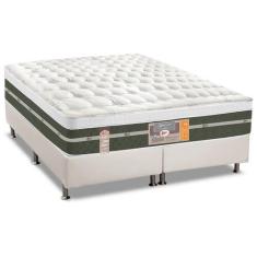 Cama Box Queen: Colchão Molas Castor Bonnel Silver Star Air + Base CRC