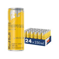 Energético Red Bull Tropical 250Ml 24 Unidades, Frutas tropicais, 250m