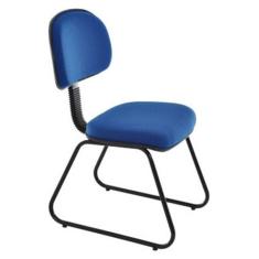 Cadeira Secretária Base Fixa Trapézio Linha Robust Azul