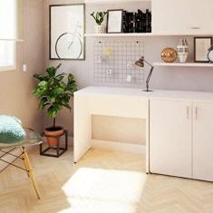 Mesa de Escritório Corp 25mm 110 cm Bramov Móveis Branco