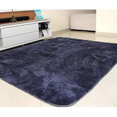 Tapete Felpudo Cinza Chumbo 1,50x2,00-Pelo Alto Costa Oro