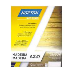 Folha de Lixa Madeira/Massa Norton - A237 - Grão 50