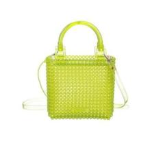 Bolsa Petite Jolie Beads Bag Feminina - Verde limao-Feminino