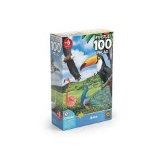 Quebra Cabeça Puzzle Aves 100 Peças  Grow