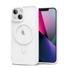 oakxco Capa magnética transparente para iPhone 13 Mini/12 Mini, compatível com Magsafe, fina, fina, transparente, não amarela, amortecedor de silicone macio híbrido e capa protetora de plástico rígido