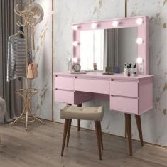Penteadeira Com 5 Gavetas e Camarim Fernanda Rosa