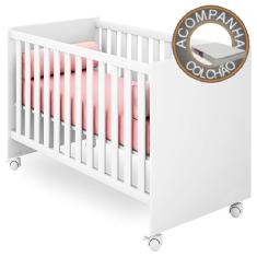 Berço Americano Doce Sonho 100 Branco Brilho com Colchão Ortobom – Qmovi