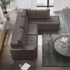 Sofá Retrátil 3 Lugares com Chaise 316cm Presidente Estofart