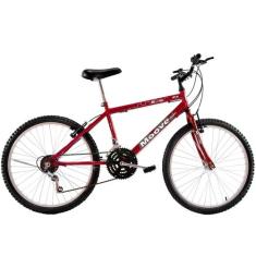 Bicicleta Aro 24 Masculina Menino 18 Marchas Vermelha - Dalannio Bike
