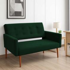 Sofá Namoradeira 2 Lugares Vanessa Verde - Moveis Aguias
