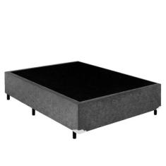 Cama Base Box Casal Cinza Suede 38x138x188 - RR COLCHOES