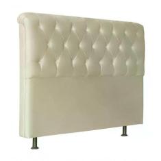 Cabeceira Casal 140cm Emilia Suede Marfim Id Suede Marfim - IDELFONSO