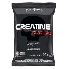 Creatine Turbo Refil - 1Kg - Sem sabor - BlackSkull - Creatina Monohidratada em pó, com carboidrato para melhor absorção e performance