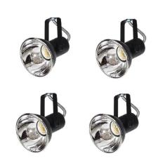 Kit 4 Spot Trilho Perfilado Eletro calha Par20 Bulbo OL5 - Hiperlight