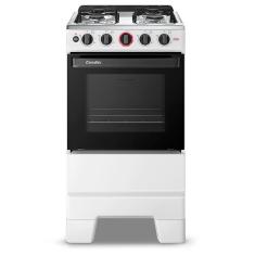 Fogão de Piso 4 Bocas Gás GLP Esmaltec F4IAB4121BR Mesa Inox Acendimento Automático Branco Bivolt