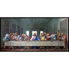 Quadro A Santa Ceia - Giacomo Rafaelli - (releitura da obra de Leonardo Da Vinci) 30x60cm com Moldura
