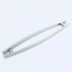 Puxador para Porta Duplo Chato em Inox Eco 75cm Geris Prata