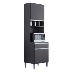 Paneleiro 4 Portas para Cozinha Madrid Cinza - Montanaris Decor