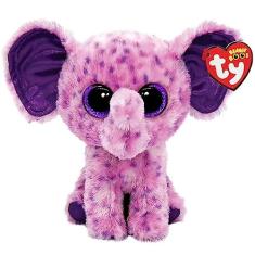 Pelúcia Infantil Ty Beanie Boos 16cm Elefantinho Eva Rosa