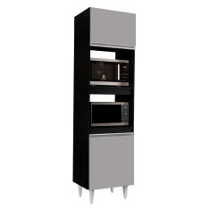 Paneleiro Torre Quente 02S Ruth Preto Cinza 56Cm