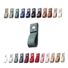 Kit com 12 Puxadores Dobi Parafuso para Móveis Armário Guarda Roupa Gaveta Porta Baús Caixas Bandeja Cesto Tábua - Cor Textura de Couro…