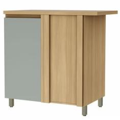 Balcão de Canto Nesher Rainha em MDF 15mm com 1 Porta e 1 Prateleira - 92cm de largura